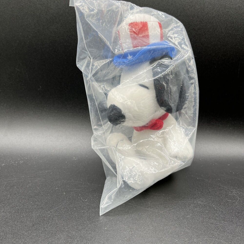 7" Peanuts Patriotic Hat Snoopy Plush Stuffed Animal Uncle Sam USA MetLife
